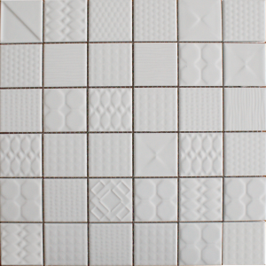 Craft Ceramics Applique White Gloss Ceramic Mosaic 300mm x 300mm