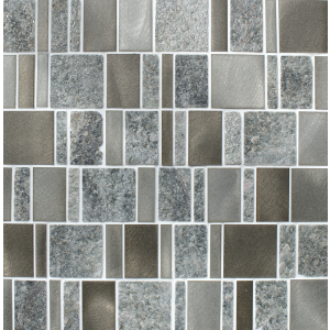 Craft Ceramics Meteor Grey Multi Glass/Stone/Aluminium Mosaic 300mm x 300mm