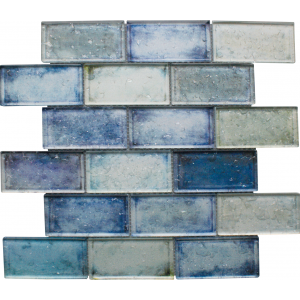Craft Ceramics Rainfall Blue Glass Mosaic 350mm x 300mm