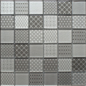 Craft Ceramics Tapestry Grey Glass Mosaic 300mm x 300mm