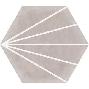 Spark Matt Taupe Hexagon 215 x 250mm