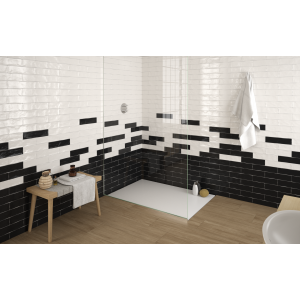 Handmade Gloss Black Wall Tile 75x300mm