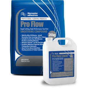 Tilemaster Pro Flow Rapid Setting Two Part Smoothing Compound Half Pallet 20 Bags+Bottles