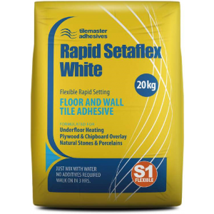 Tilemaster Setaflex Rapid White 20kg Half Pallet 25 Bags