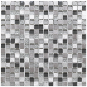 Verona Platinum 135 Glass/Metal Mix Mosaic 300mm x 300mm