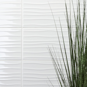 Polar Pure White Gloss Wave 300x200mm - Special Order