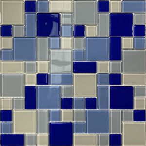 Craft Ceramics Serenity Blue & White Multi Submersible Mosaic 300mm x 300mm