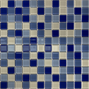 Craft Ceramics Serenity Blue & White Square Submersible Mosaic 300mm x 300mm