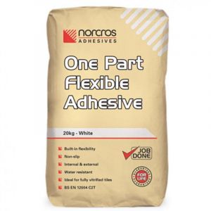 Norcros NX Wall and Floor One Part Flexible White 20kg Full Pallet 50 Bags